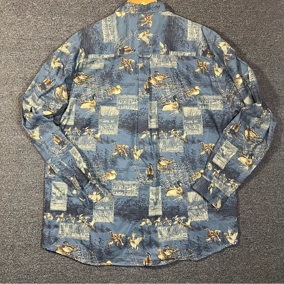 North River Outfitters Men's Blue Duck Patterned Shirt 100% Cotton, Xxl - Picture 6 of 7